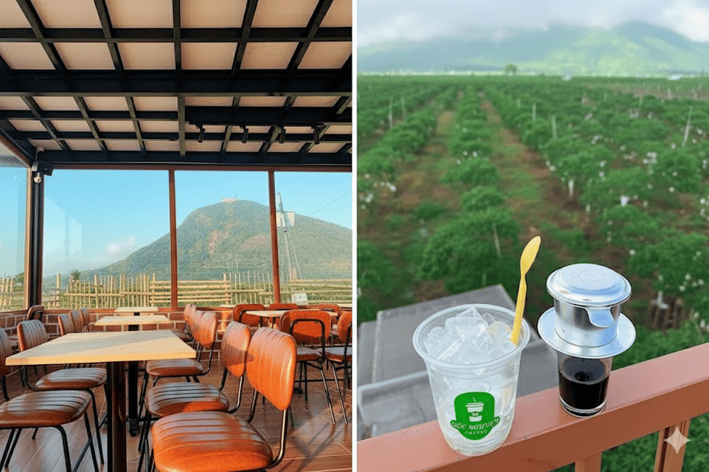 Ước Nguyện Coffee & Tea là quán cafe được nhiều người yêu thích với tầm nhìn thẳng ra núi Bà Đen